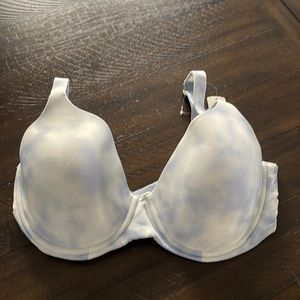 Soma 38DD Embraceable Perfect coverage blue & white bra NWT